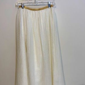 White Maxi  Sparkle Skirt Evening Party L 10/12 3 Layers